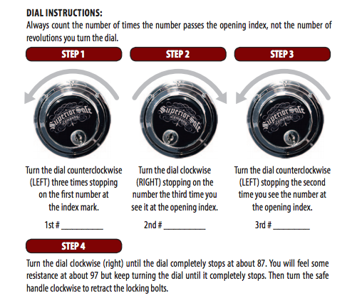 mechanical lock instructions